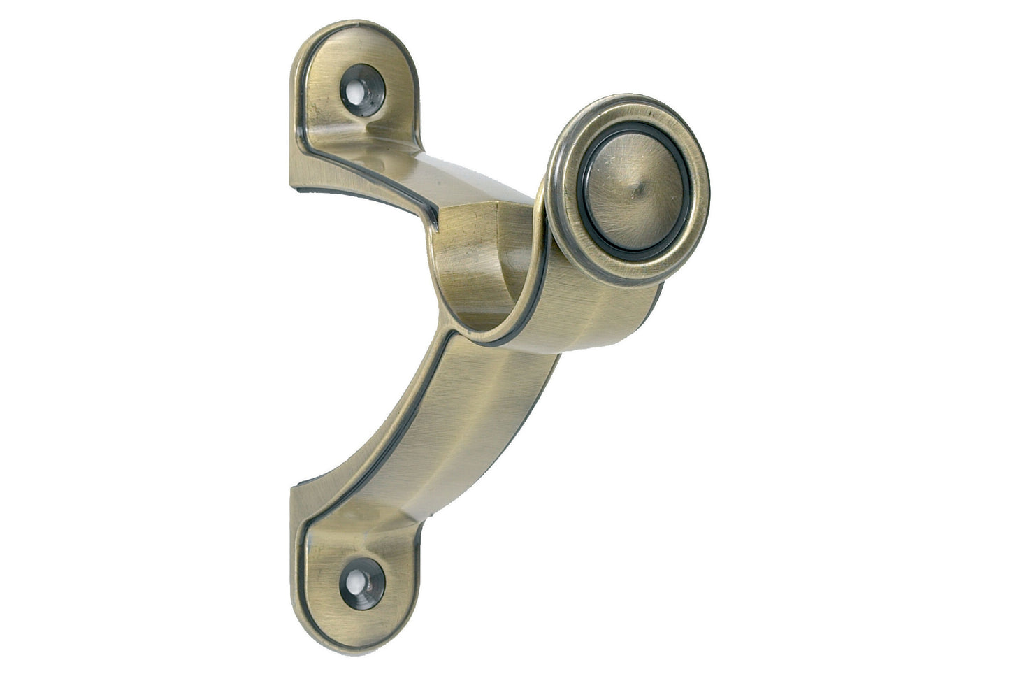 Hallis Galleria 50mm Metal Curtain Pole End Bracket - Burnished Brass
