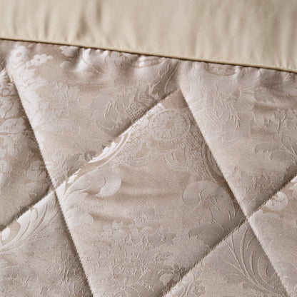 Catherine Lansfield Damask Jacquard Bedspread - Champagne