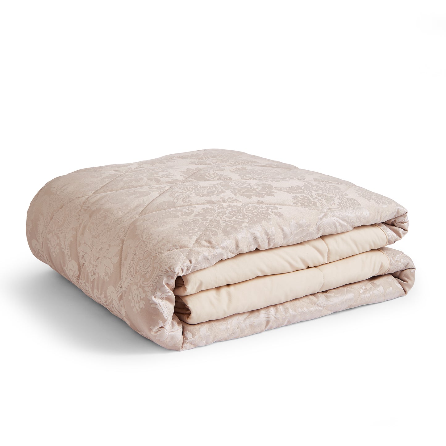 Catherine Lansfield Damask Jacquard Bedspread - Champagne