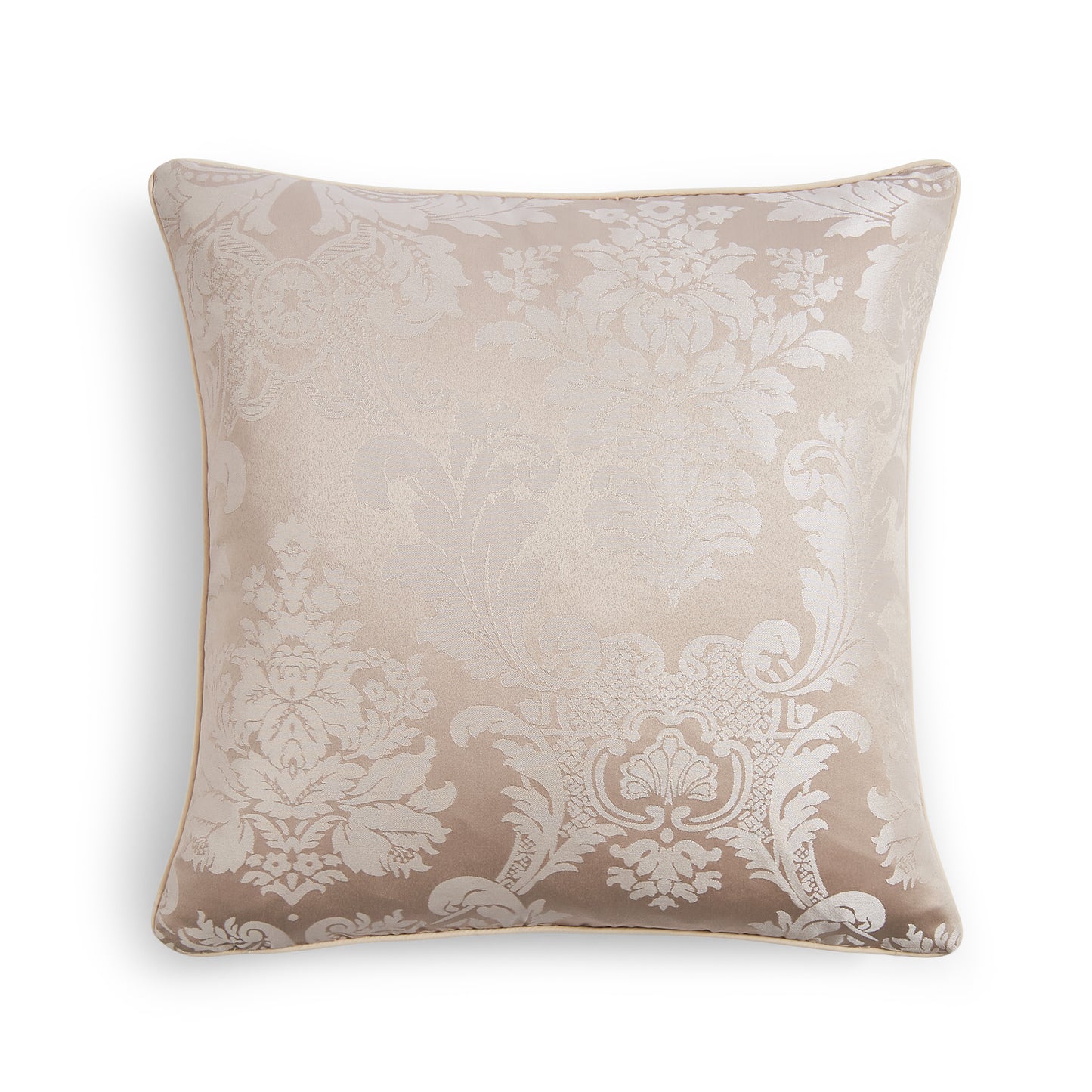 Catherine Lansfield Damask Jacquard Filled Cushion - Champagne