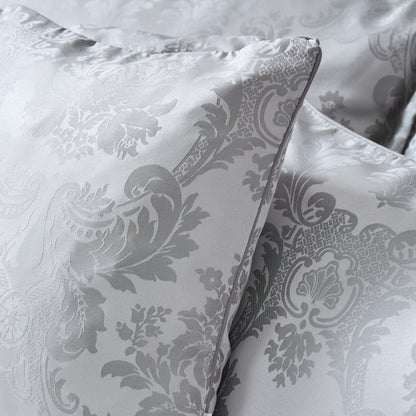 Catherine Lansfield Damask Jacquard Filled Cushion - Silver