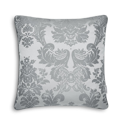 Catherine Lansfield Damask Jacquard Filled Cushion - Silver