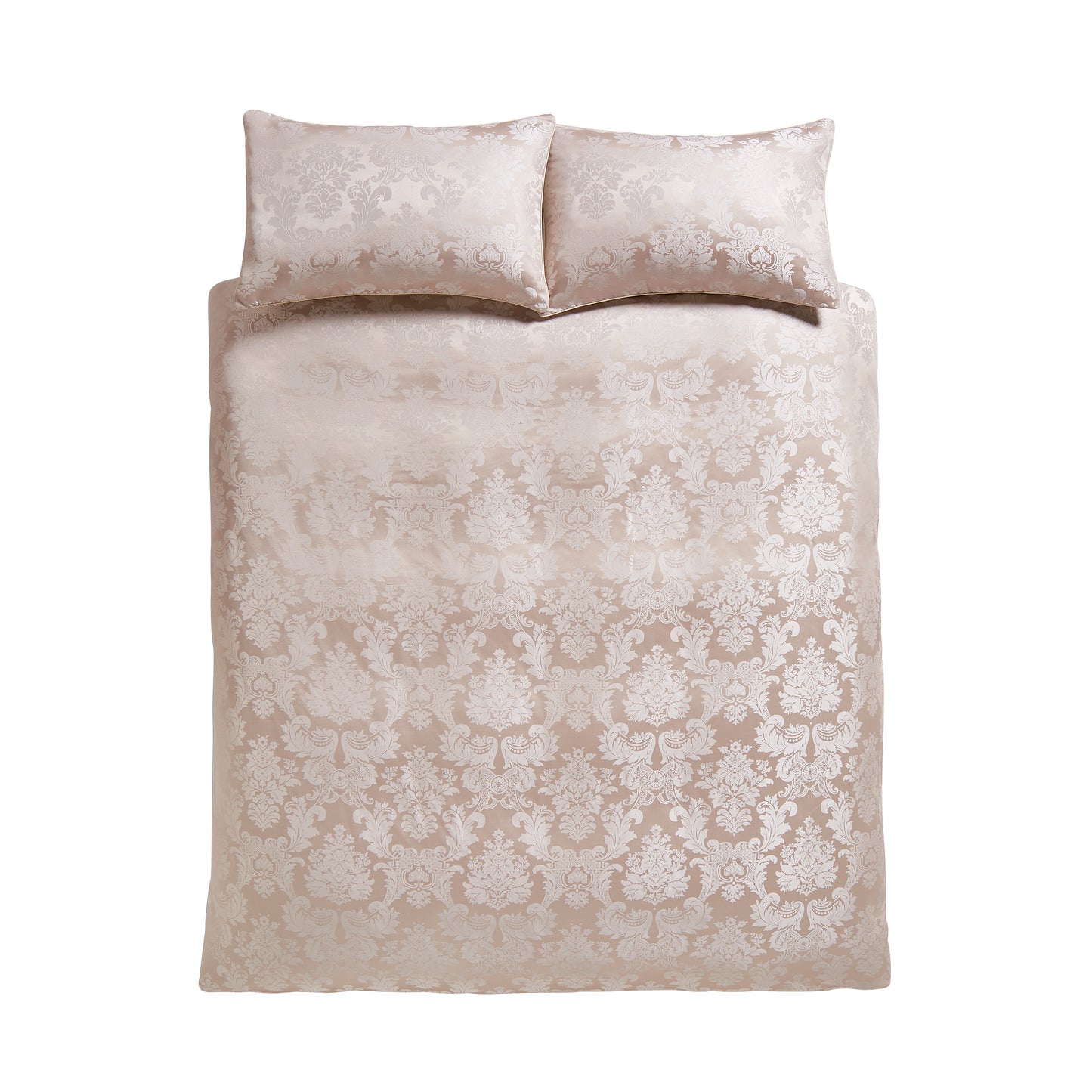 Catherine Lansfield Damask Jacquard Duvet Cover Set - Champagne