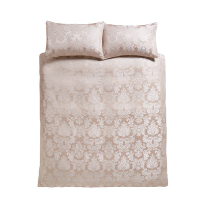 Catherine Lansfield Damask Jacquard Duvet Cover Set - Champagne