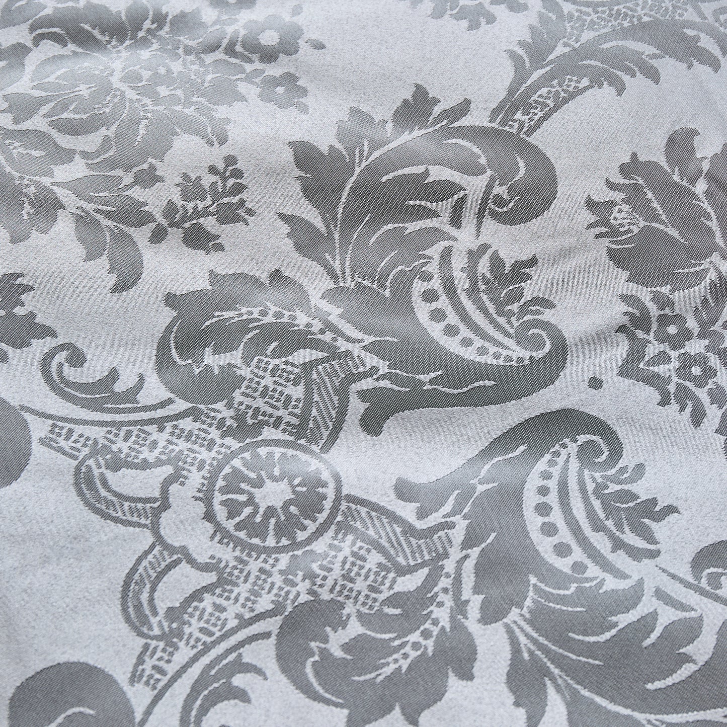 Catherine Lansfield Damask Jacquard Duvet Cover Set - Silver