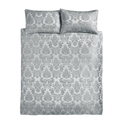 Catherine Lansfield Damask Jacquard Duvet Cover Set - Silver