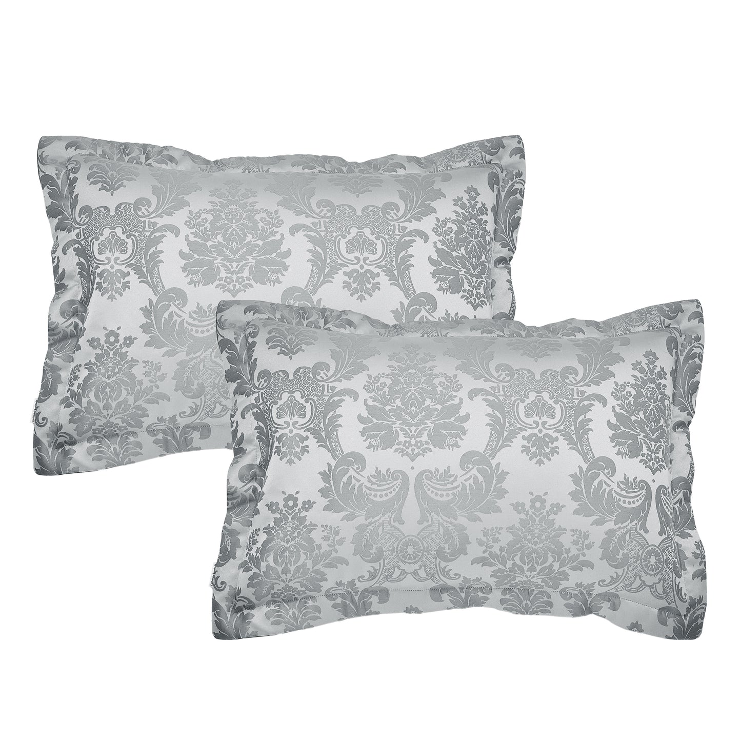 Catherine Lansfield Damask Jacquard Duvet Cover Set - Silver