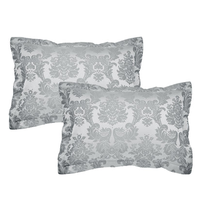 Catherine Lansfield Damask Jacquard Duvet Cover Set - Silver