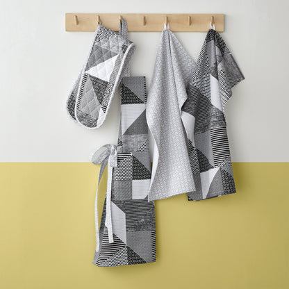 Catherine Lansfield Larsson Geo Tea Towels (Pack of 2) - Grey