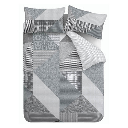Catherine Lansfield Larsson Geo Duvet Cover Set - Grey