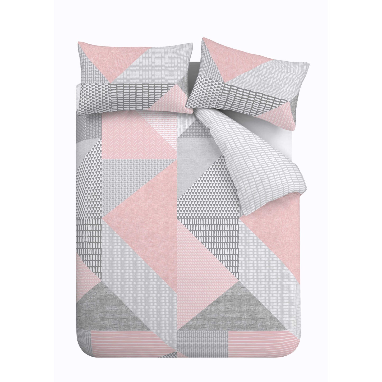 Catherine Lansfield Larsson Geo Duvet Cover Set - Pink