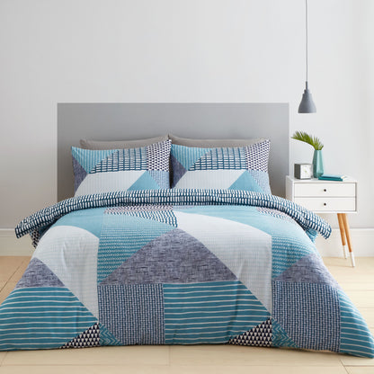 Catherine Lansfield Larsson Geo Duvet Cover Set - Teal