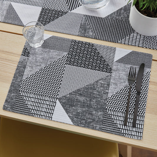 Catherine Lansfield Larsson Geo Placemats (Pack of 2) - Grey