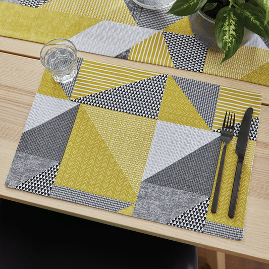 Catherine Lansfield Larsson Geo Placemats (Pack of 2) - Ochre