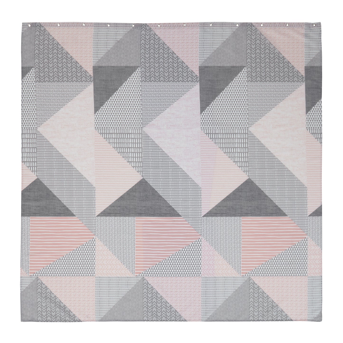 Catherine Lansfield Larsson Geo Shower Curtain - Blush