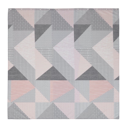Catherine Lansfield Larsson Geo Shower Curtain - Blush