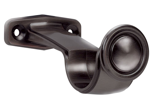 Hallis Galleria 50mm Metal Curtain Pole Centre Bracket - Black Nickel