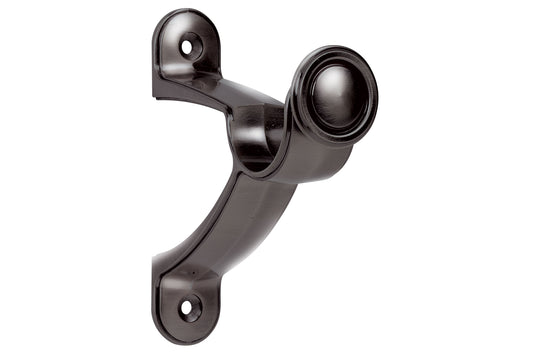 Hallis Galleria 50mm Metal Curtain Pole End Bracket - Black Nickel