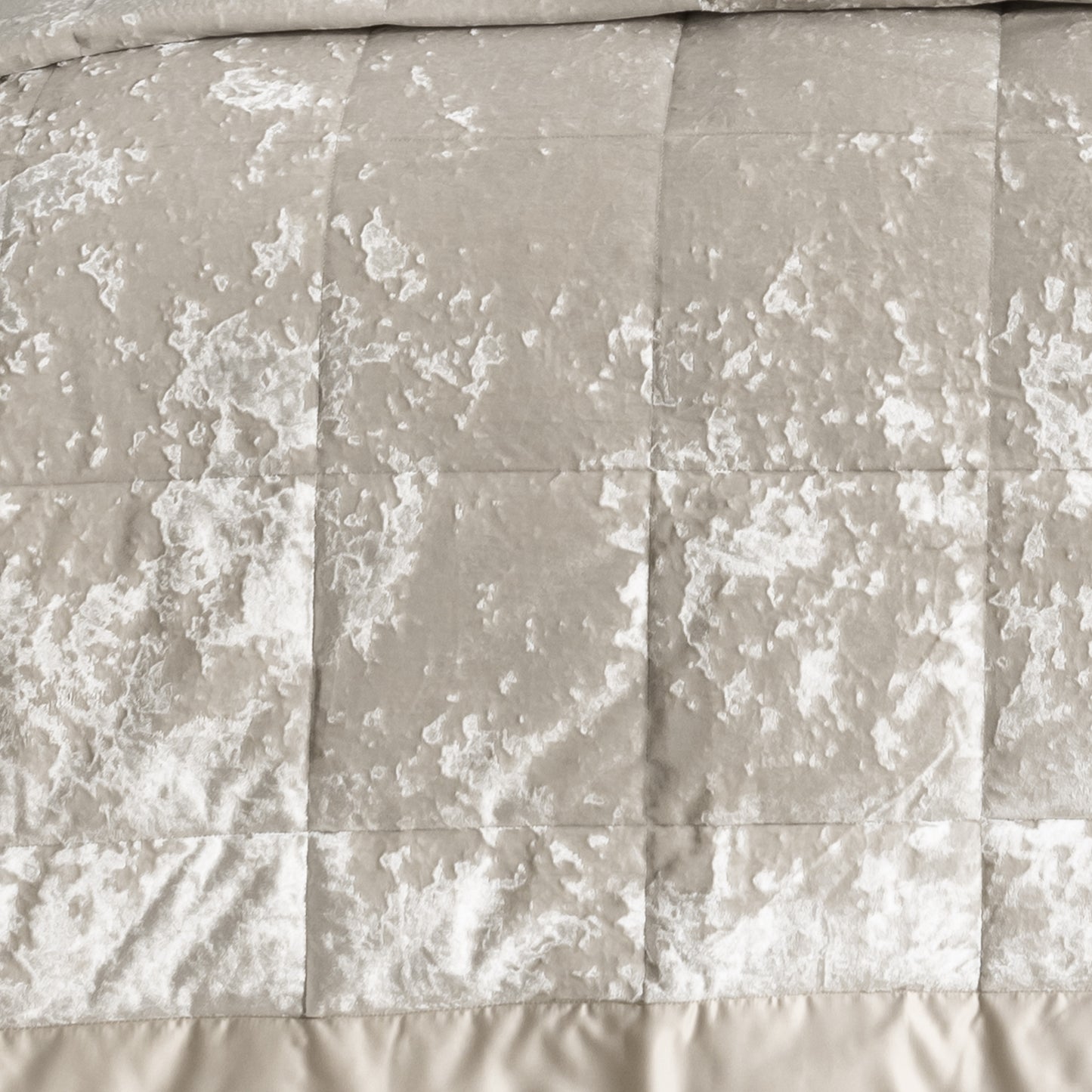 Catherine Lansfield Crushed Velvet Bedspread - Natural