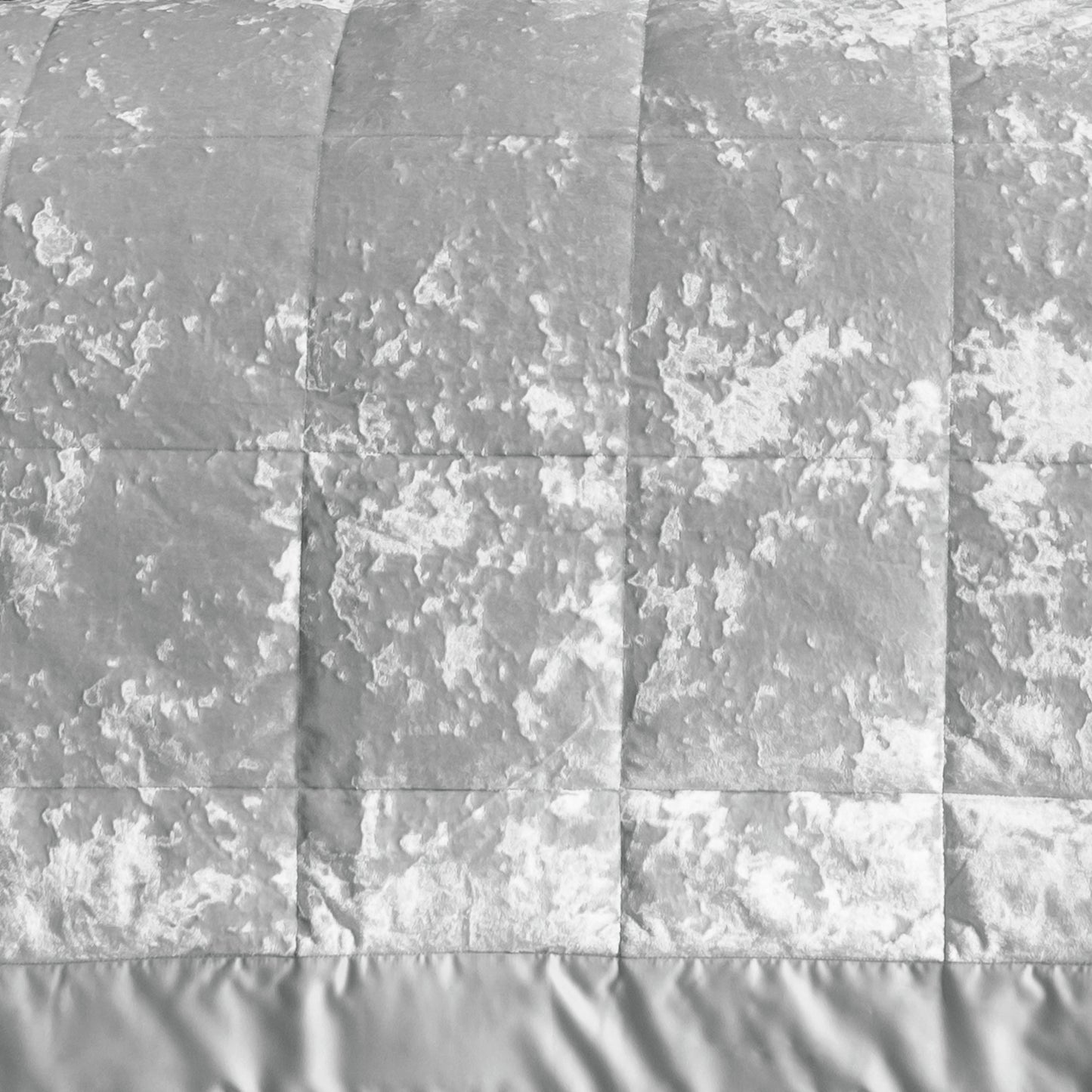Catherine Lansfield Crushed Velvet Bedspread - Silver