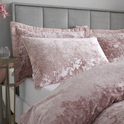 Catherine Lansfield Crushed Velvet Duvet Cover Set - Blush