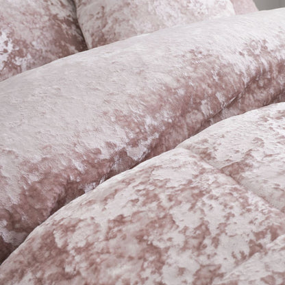 Catherine Lansfield Crushed Velvet Duvet Cover Set - Blush