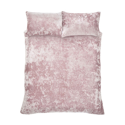 Catherine Lansfield Crushed Velvet Duvet Cover Set - Blush