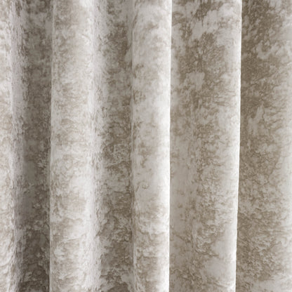 Catherine Lansfield Crushed Velvet Eyelet Curtains - Natural