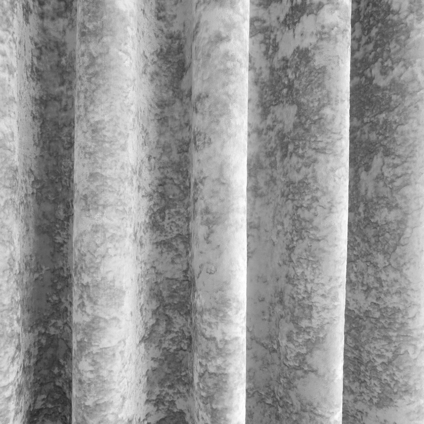 Catherine Lansfield Crushed Velvet Eyelet Curtains - Silver