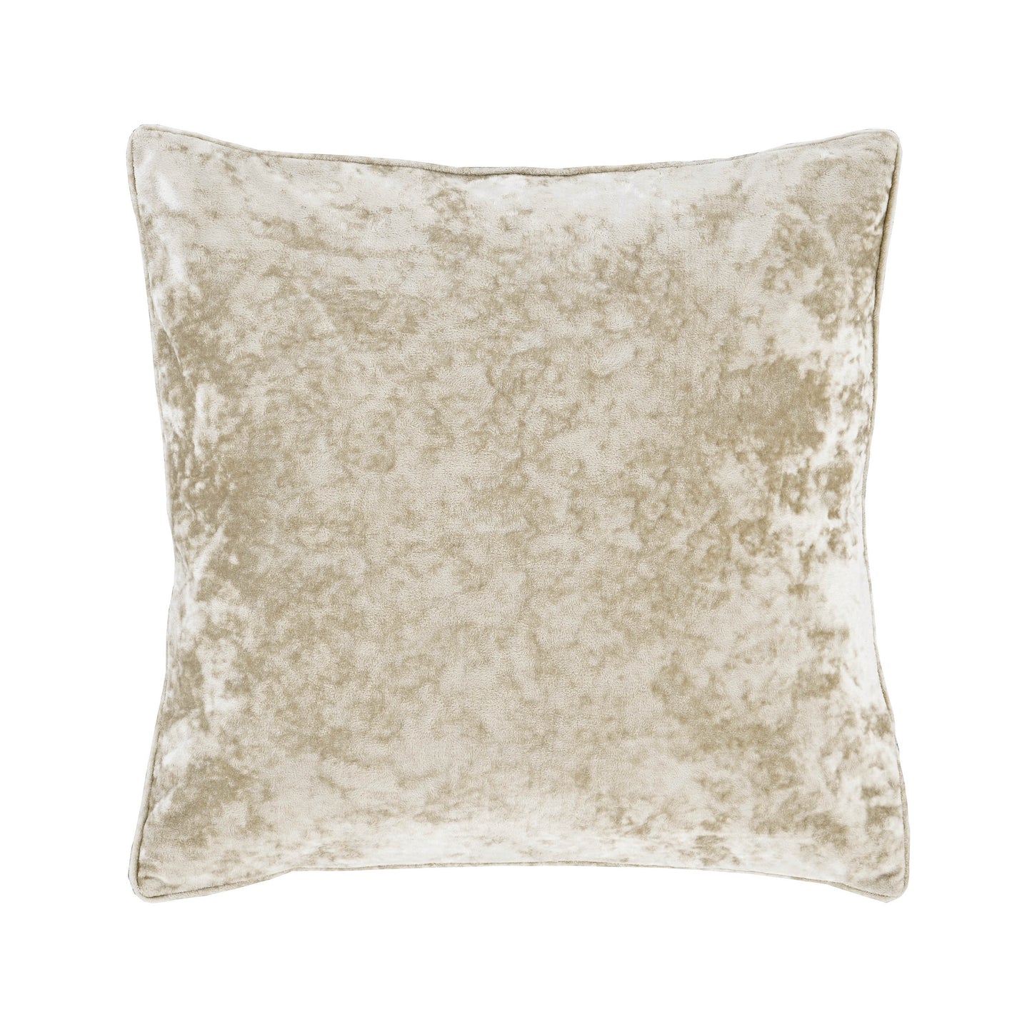 Catherine Lansfield Crushed Velvet Filled Cushion 55cm x 55cm - Natural