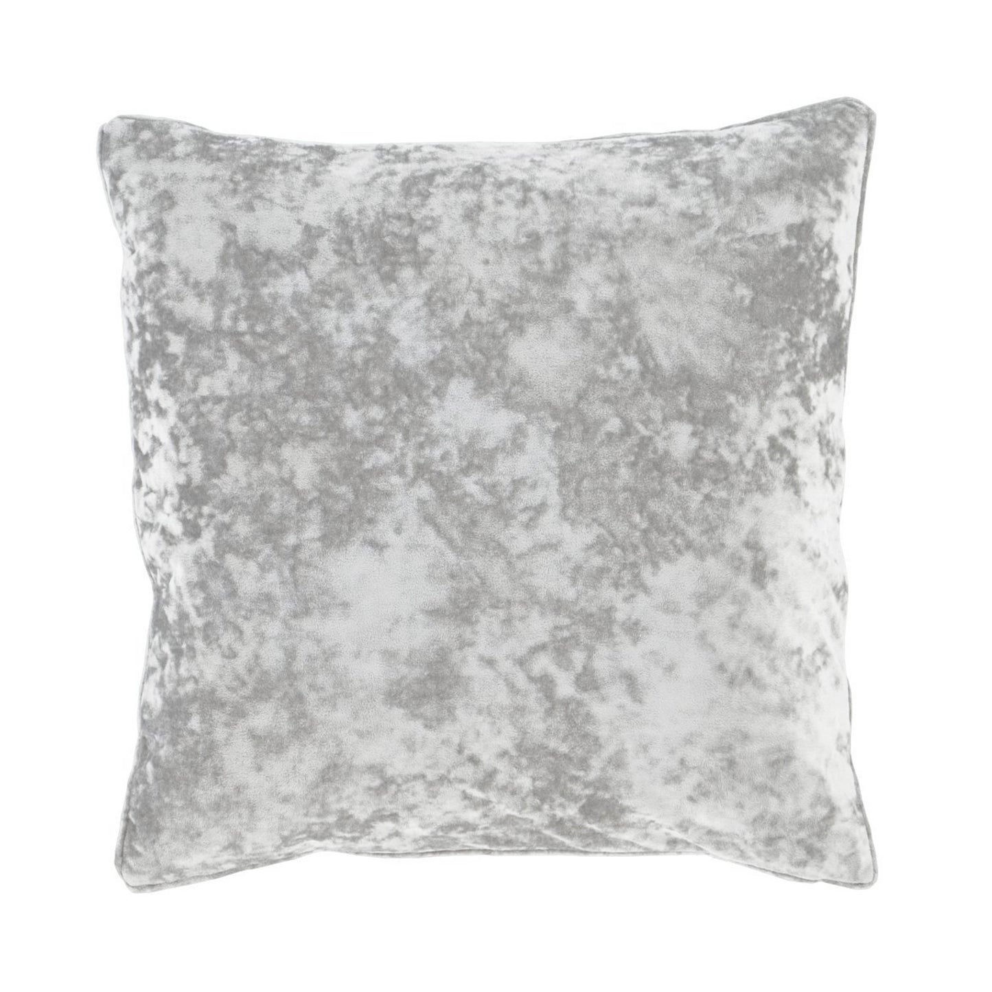 Catherine Lansfield Crushed Velvet Filled Cushion 55cm x 55cm - Silver