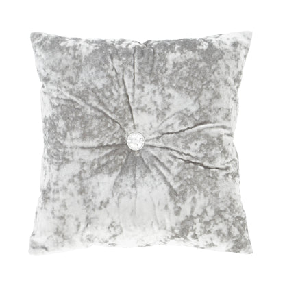 Catherine Lansfield Crushed Velvet Filled Cushion 45cm x 45cm - Silver