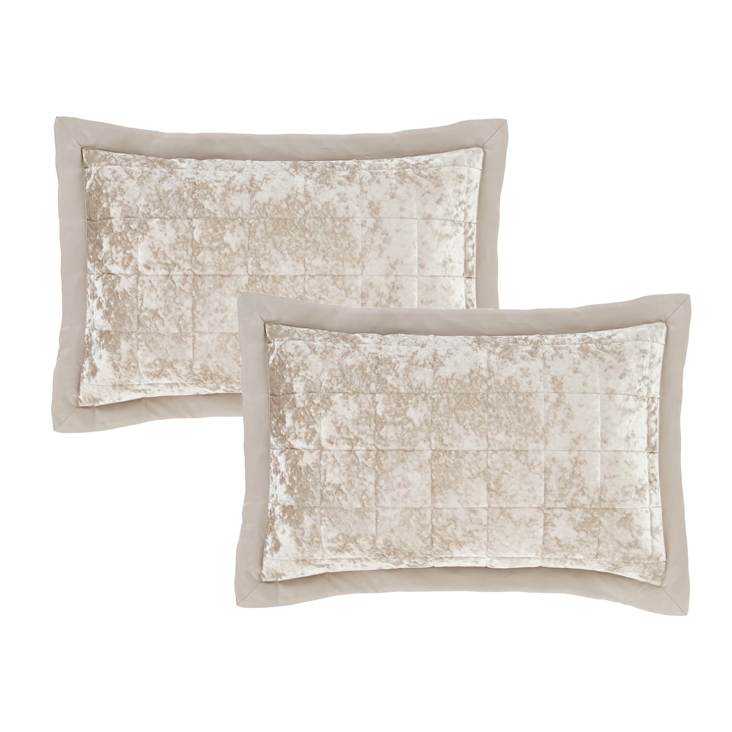 Catherine Lansfield Crushed Velvet Duvet Cover Set - Natural