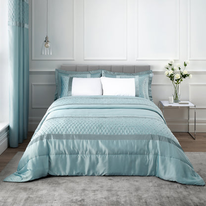Catherine Lansfield Sequin Cluster Bedspread - Duck Egg