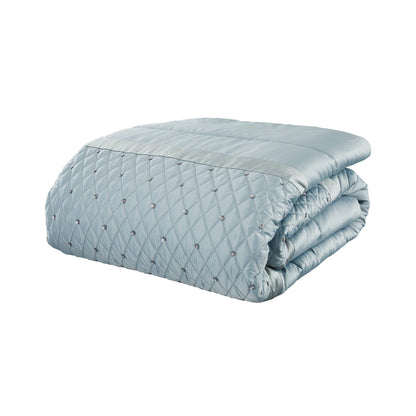 Catherine Lansfield Sequin Cluster Bedspread - Duck Egg