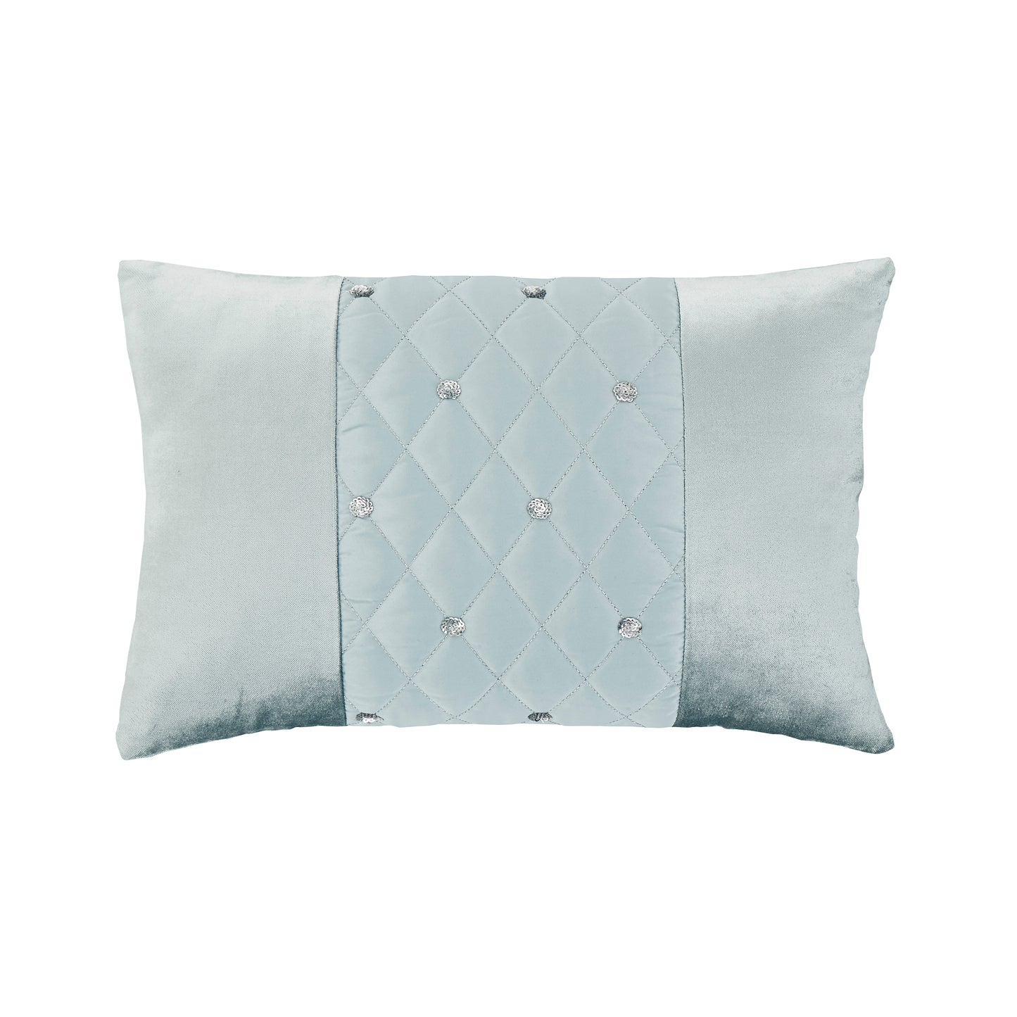 Catherine Lansfield Sequin Cluster Filled Cushion - Duck Egg
