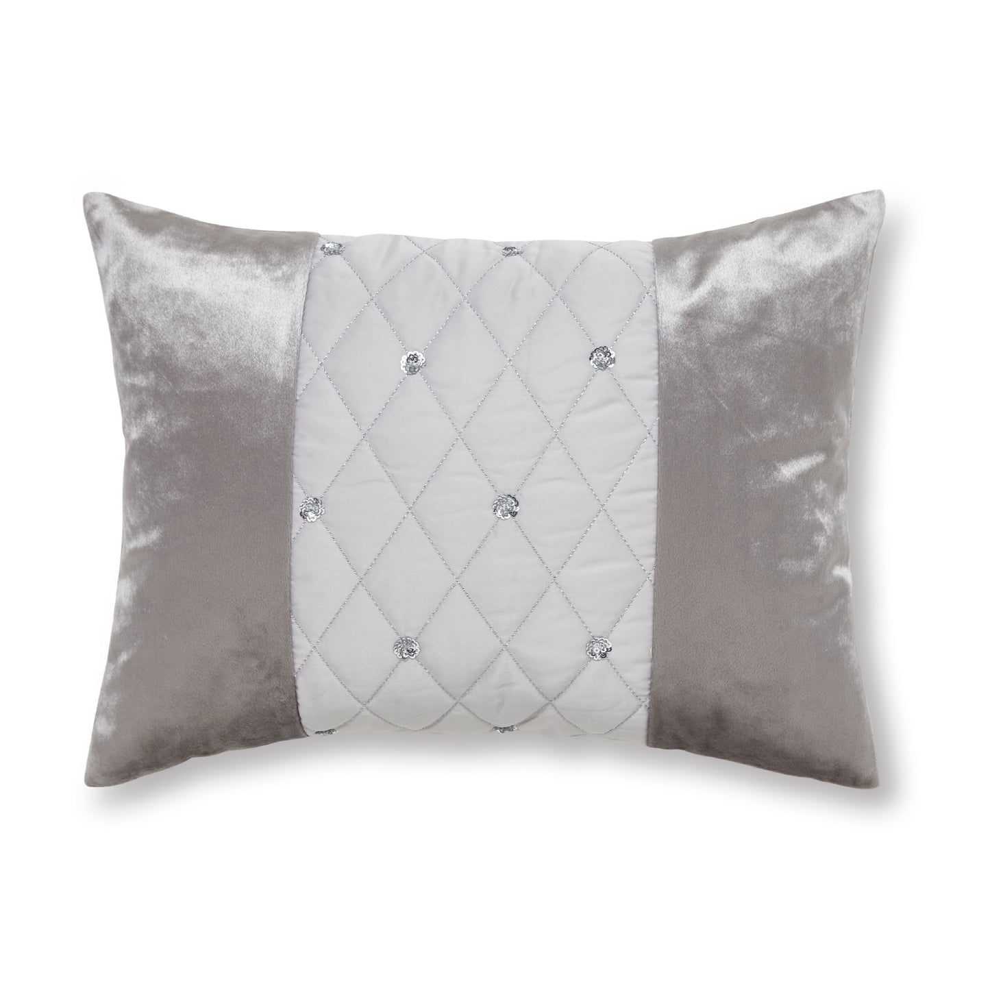 Catherine Lansfield Sequin Cluster Filled Cushion - Silver