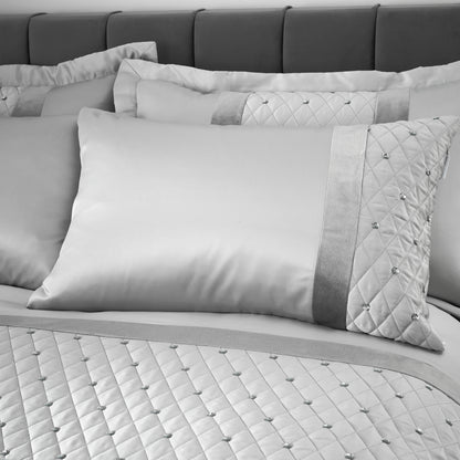 Catherine Lansfield Sequin Cluster Duvet Cover Set - Silver