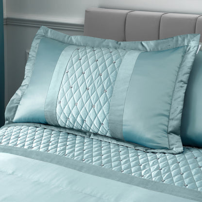 Catherine Lansfield Sequin Cluster Duvet Cover Set - Duck Egg