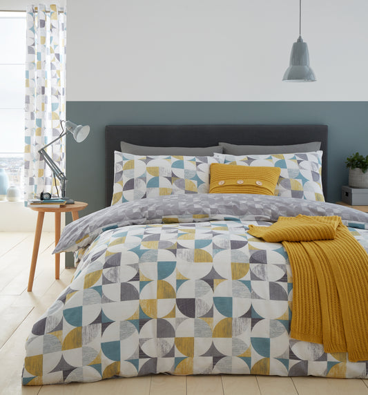 Catherine Lansfield Retro Circles Duvet Cover Set