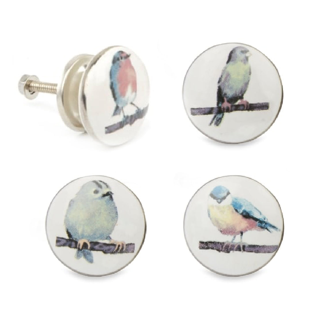 Laura Ashley Garden Birds Drawer Pulls (Pack of 4)