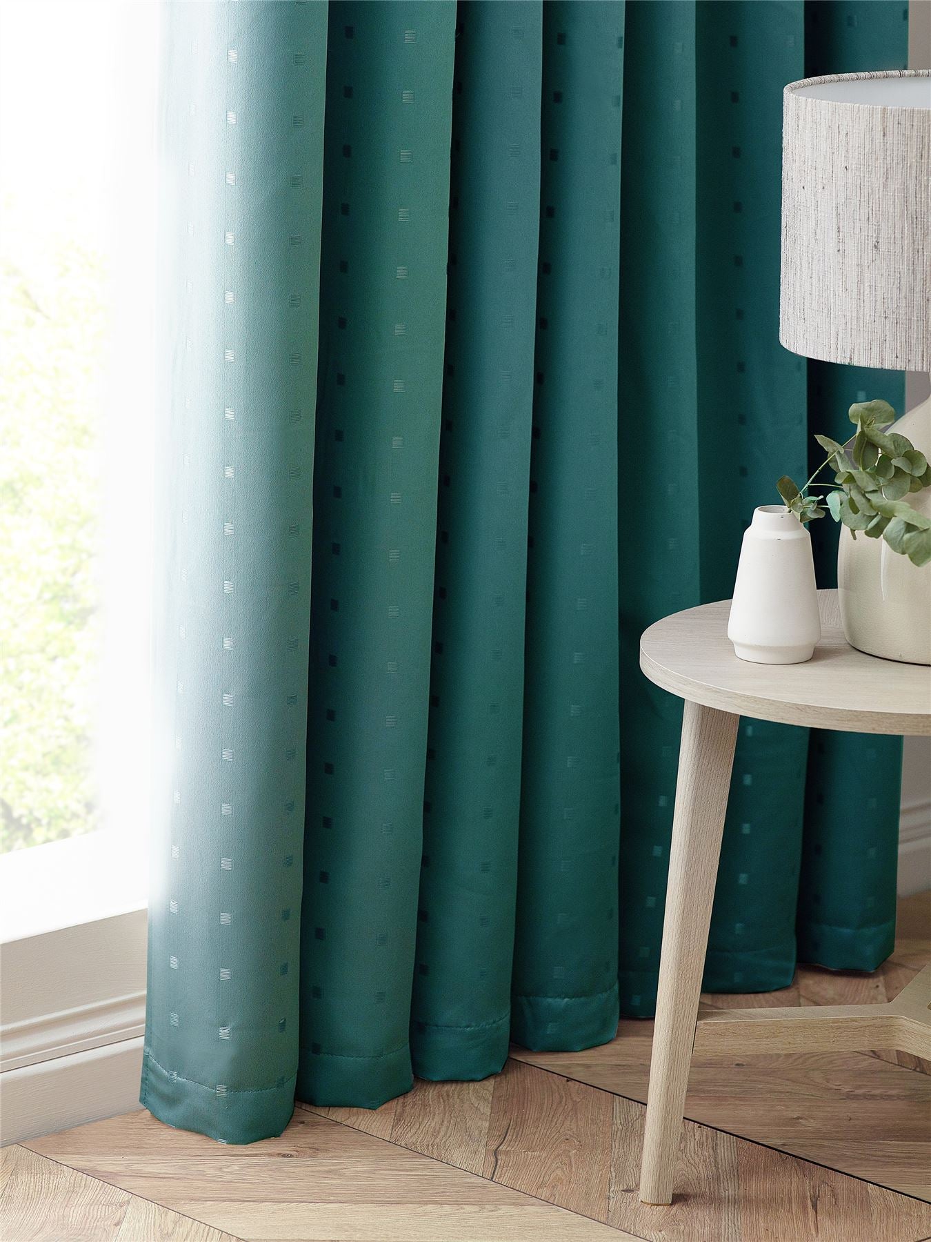 Alan Symonds Madison Pencil Pleat Curtains - Teal