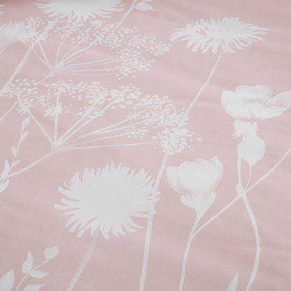 Catherine Lansfield Meadowsweet Floral Duvet Cover Set - Blush