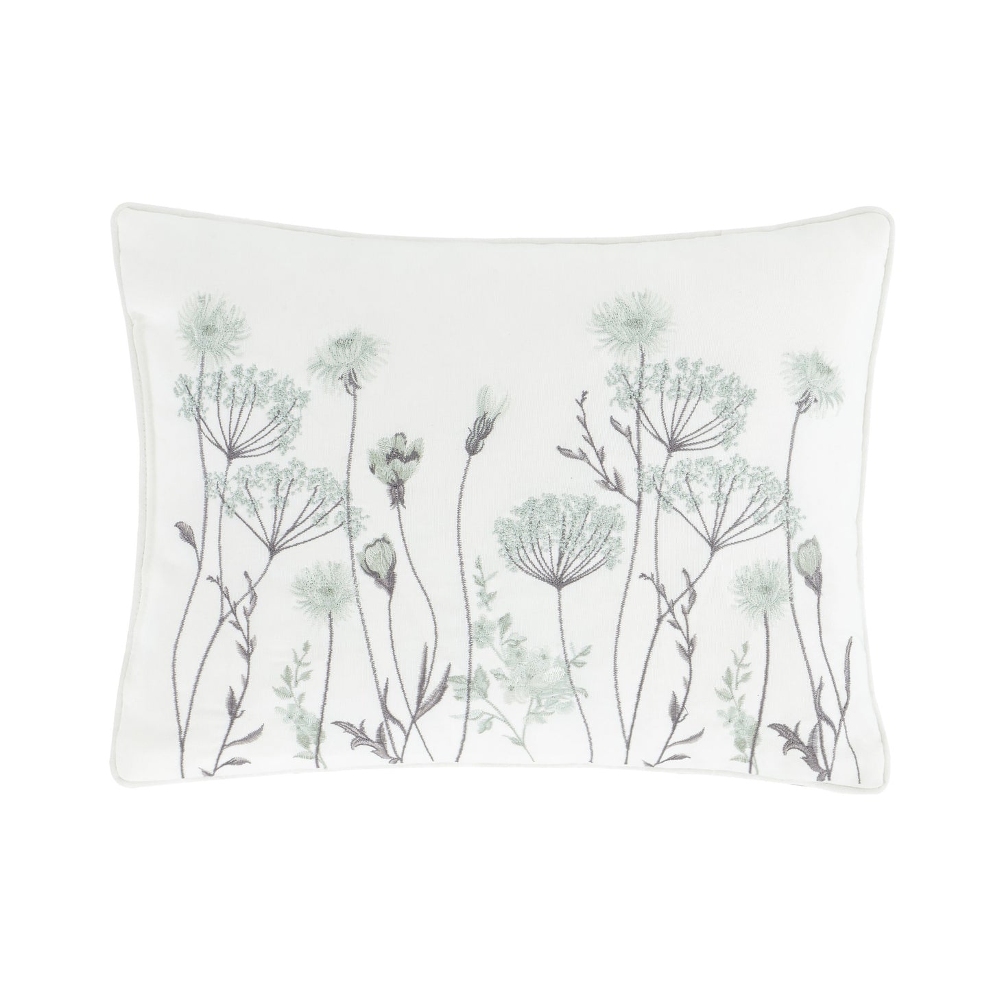 Catherine Lansfield Meadowsweet Floral Filled Cushion - Green