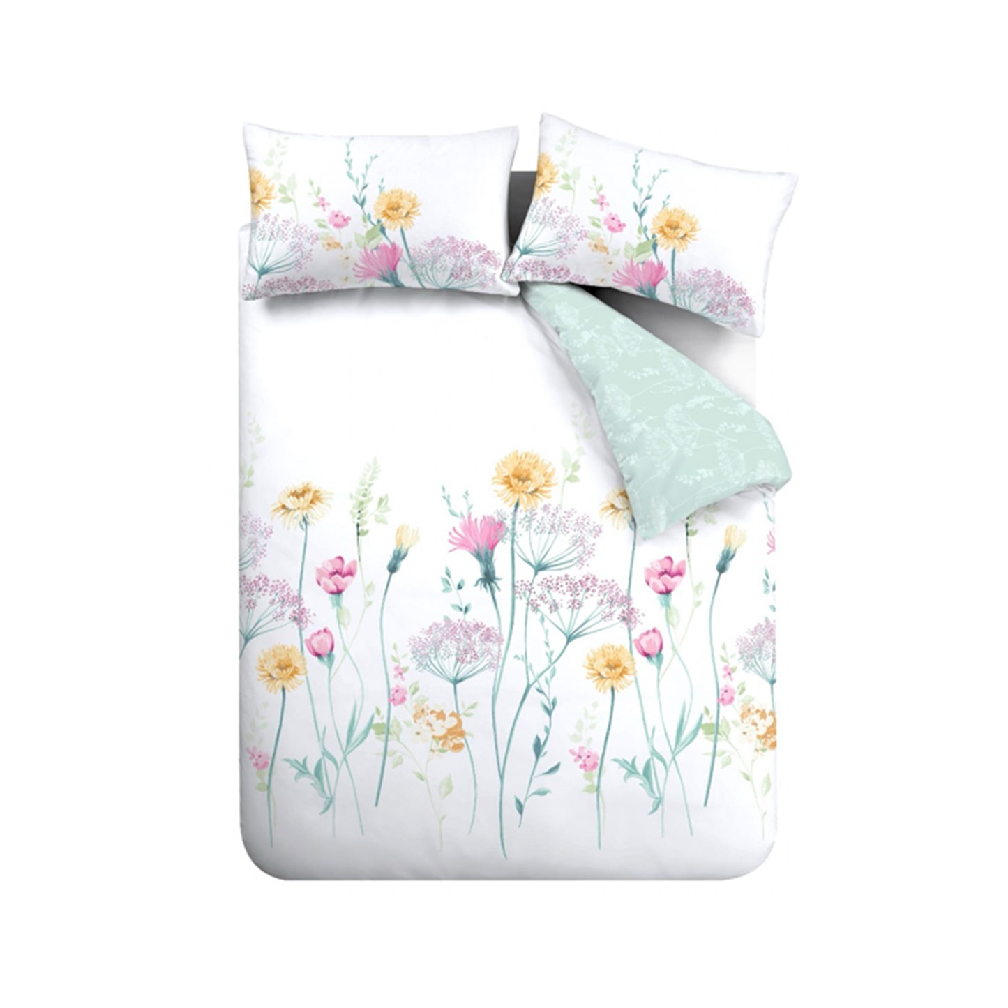 Catherine Lansfield Meadowsweet Floral Duvet Cover Set - Bright