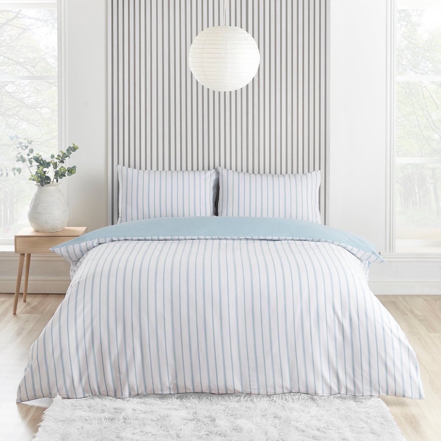 Catherine Lansfield Meadowsweet Floral Duvet Cover Set - Blue