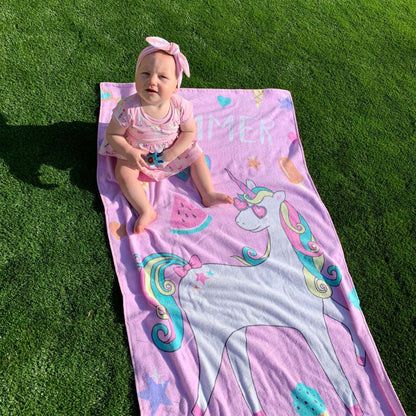 Catherine Lansfield Summer Unicorn Beach Towel
