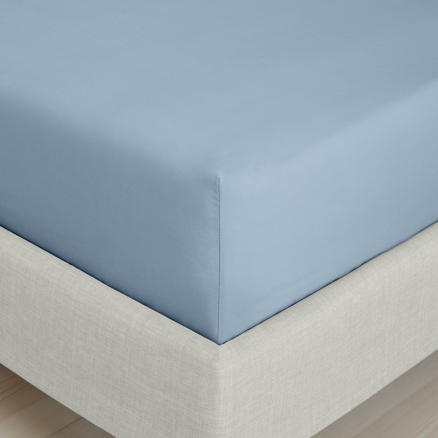 Bianca 200TC Cotton Percale Fitted Sheet - Blue