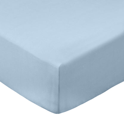 Bianca 200TC Cotton Percale Fitted Sheet - Blue