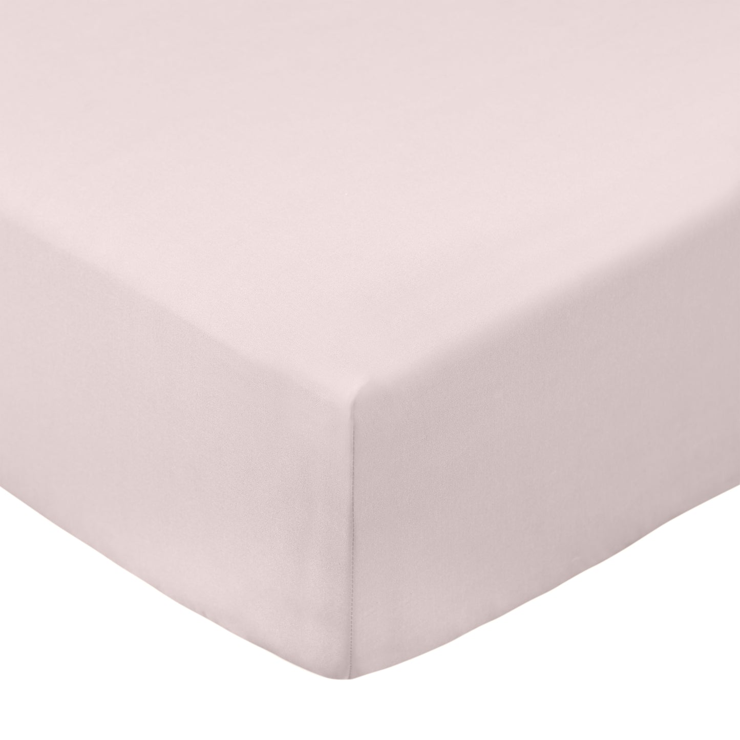 Bianca 200TC Cotton Percale Fitted Sheet - Blush